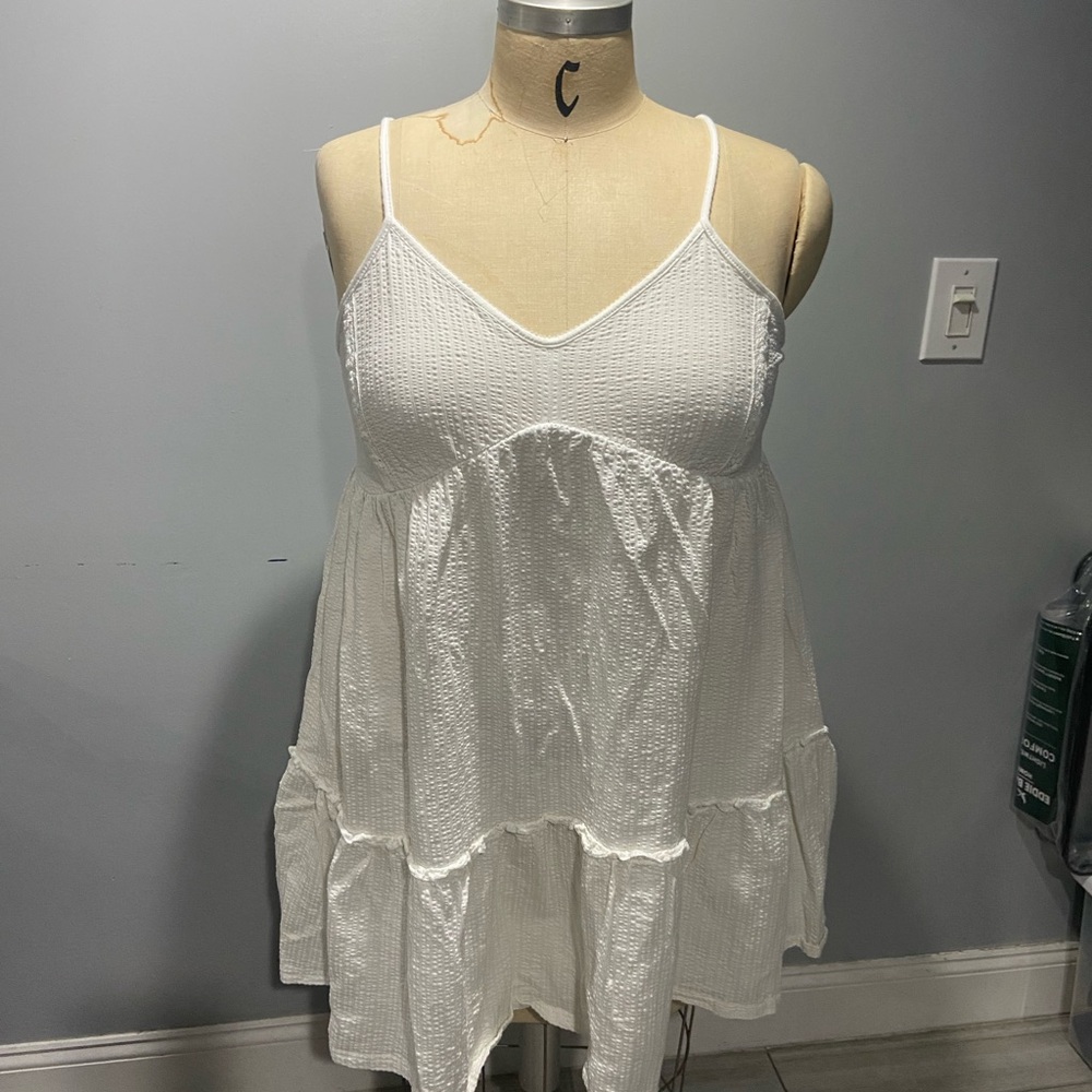 White 2x baby doll dress